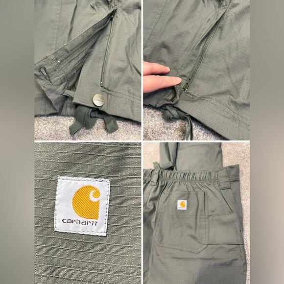 heavy-duty practical rugged Carhartt drawstring canvas cargo pants X-Large - Picture 9 of 15